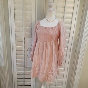 Pink cotton dress